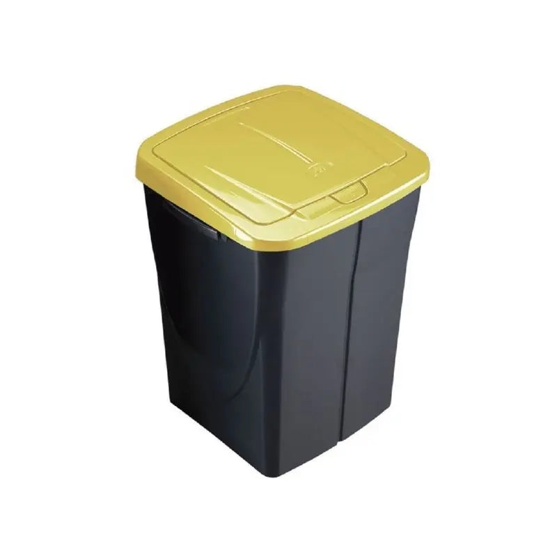 Pattumiera Ecobin 45 L antracite con coperchio giallo