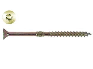 VITI TRUCIOLARE TESTA SVASATA TORX ACCIAIO ZINCATO GIALLO FM-WOOD PRO- - ø mm.10x400 filetto mm.100 - 50 pezzi FRIULSIDER