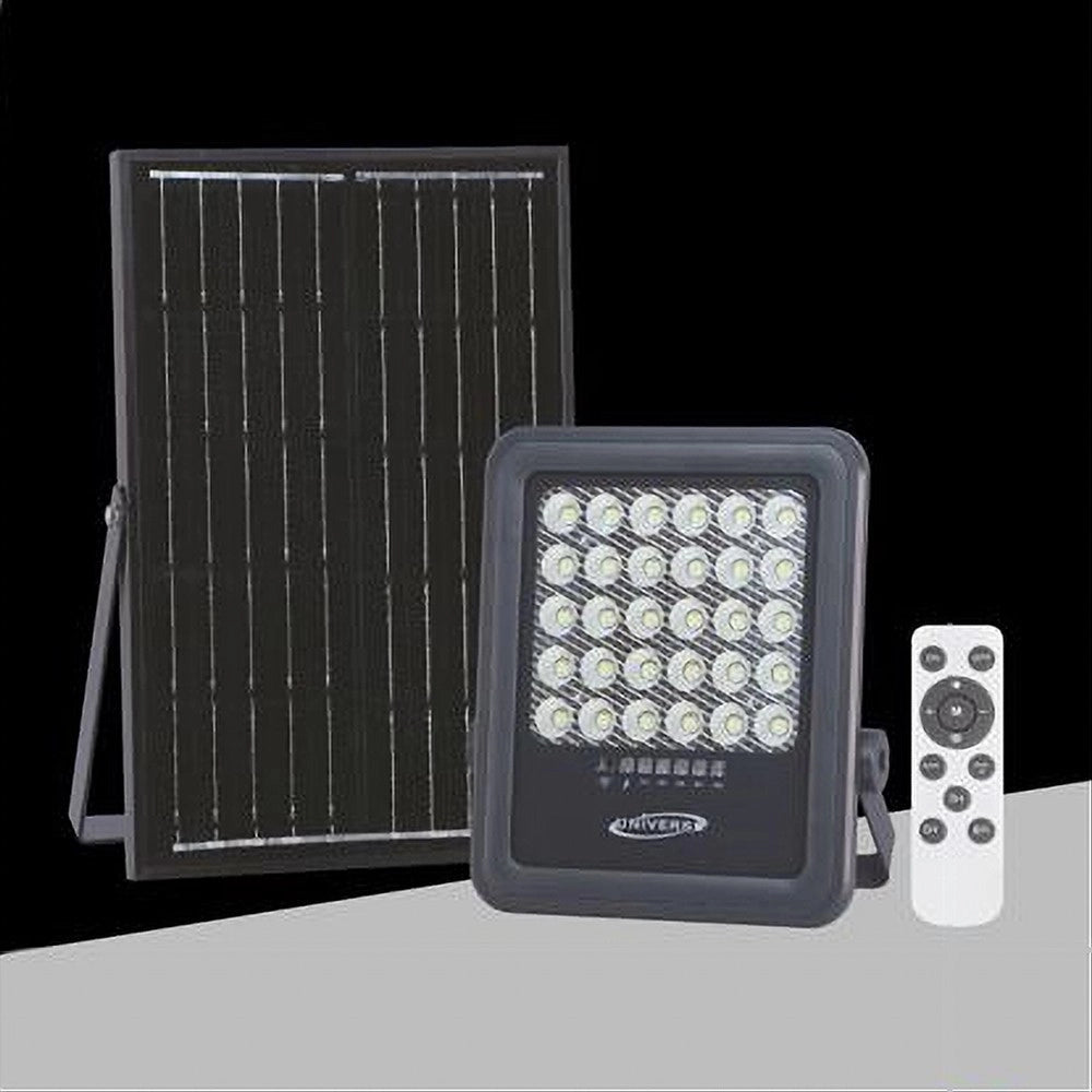 Trade Shop - Faro Led 100 Watt Con Pannello Solare Luce Naturale 4000k Telecomando Tk09-100w -