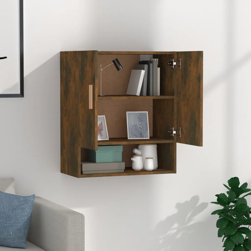 Armadietto a Muro Rovere Fumo 60x31x70 cm in Legno Multistrato 817585