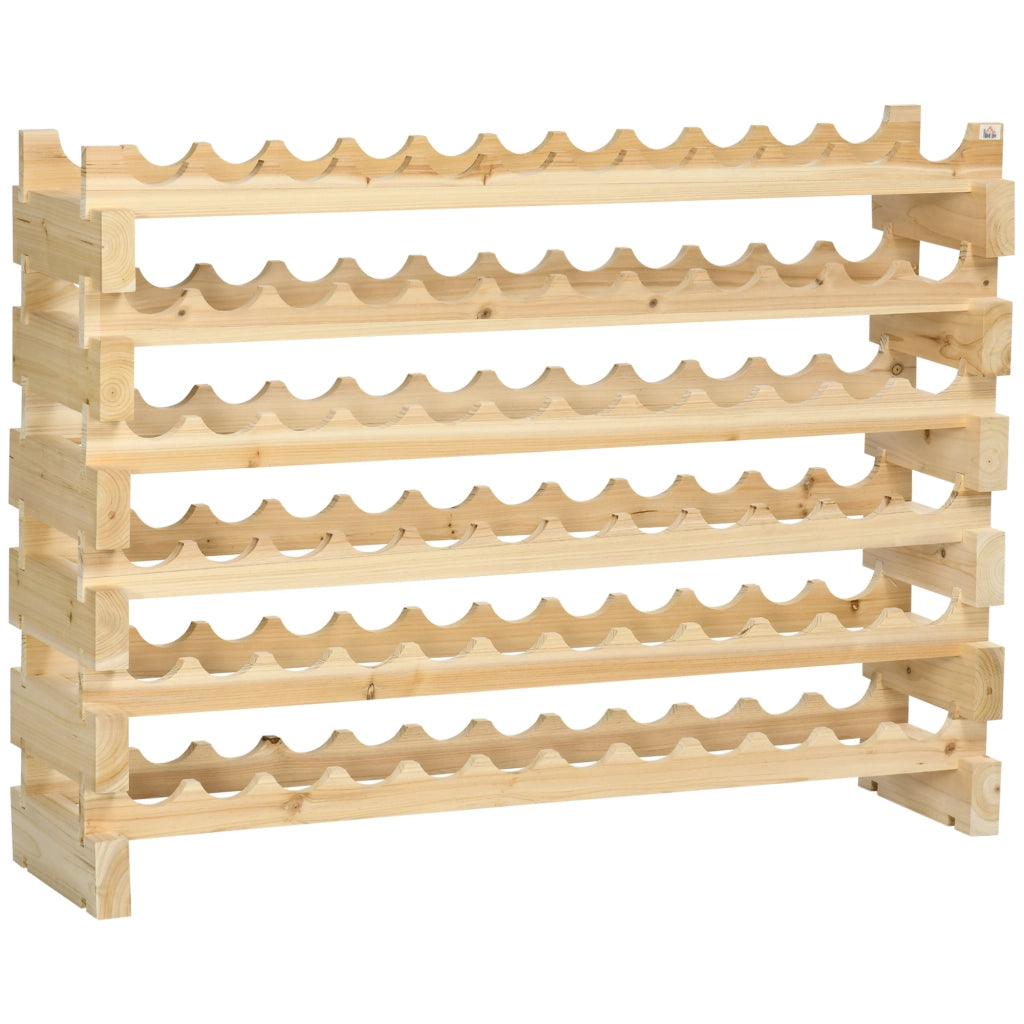 Cantinette 6 Livelli 72 Bottiglie Verticale ¨C zephmum ¨C 114x28x85 cm Legno Naturale