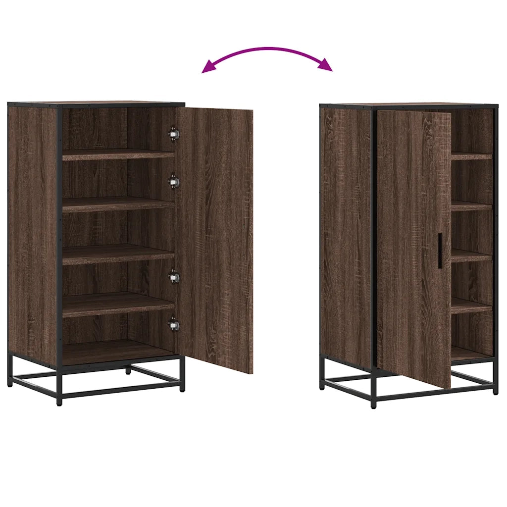 Scarpiera | Mobile per scarpe Rovere Marrone 48x38x97,5 cm in Legno Multistrato