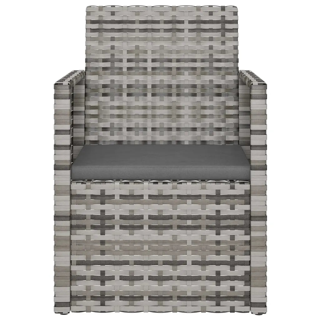 Poltrona da Giardino con Cuscino Grigio in Polyrattan 362321