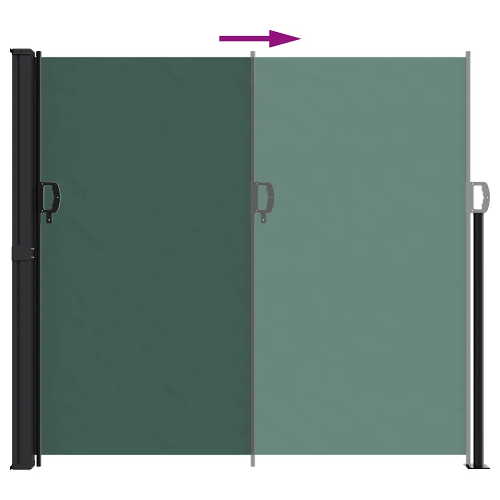 Tenda da Sole Laterale Retrattile-Tenda parasole per giardino Verde Scuro 180x300 cm