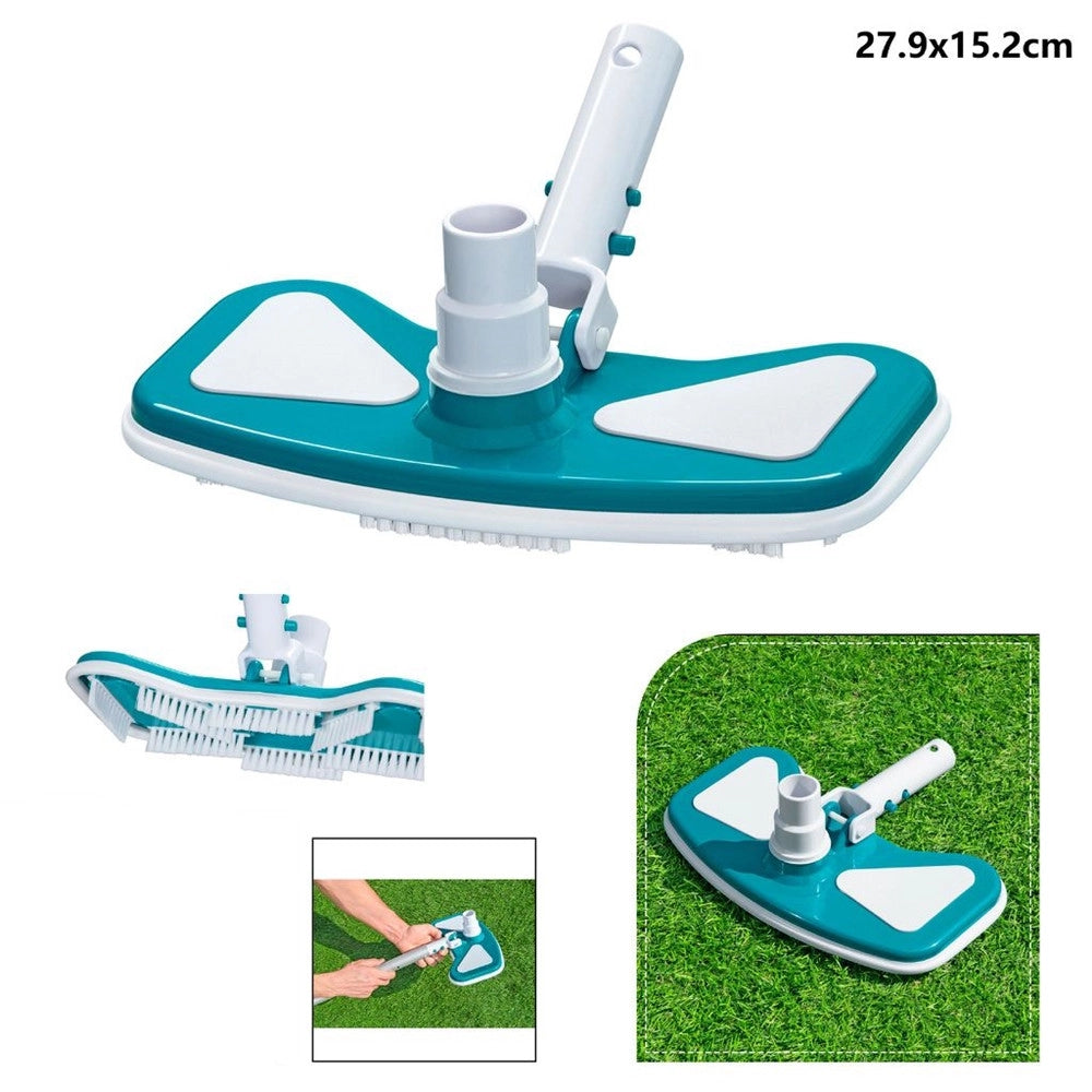 Trade Shop - Testa Aspiratore Spazzole Per Pulizia Fondo Piscine Per Aste Telescopiche Da ø30mm 58282 -