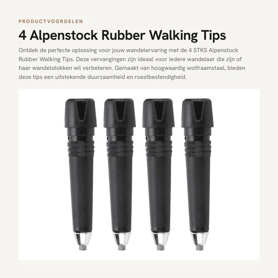 Accessorio per Stocco da Trekking con Punti di Sostituzione in Acciaio Inox - Resistente - Duro - Adatto per Stocchi da Arrampicata