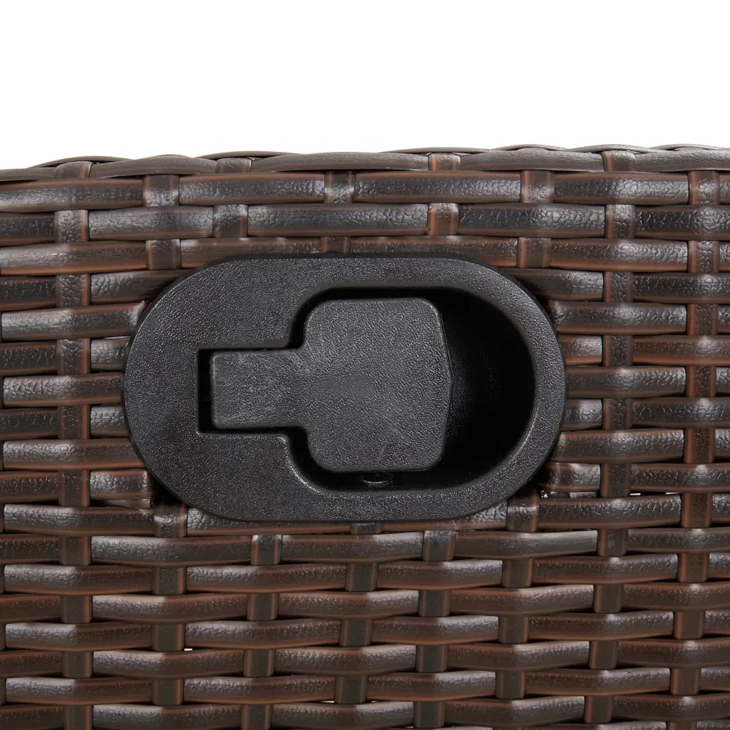 Set da Pranzo da Giardino 5pz con Cuscini in Polyrattan Marrone 3213415
