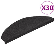Tappetini Autoadesivi per Scale 30 pz | Gradini per Scale Neri 65x22,5x3,5 cm