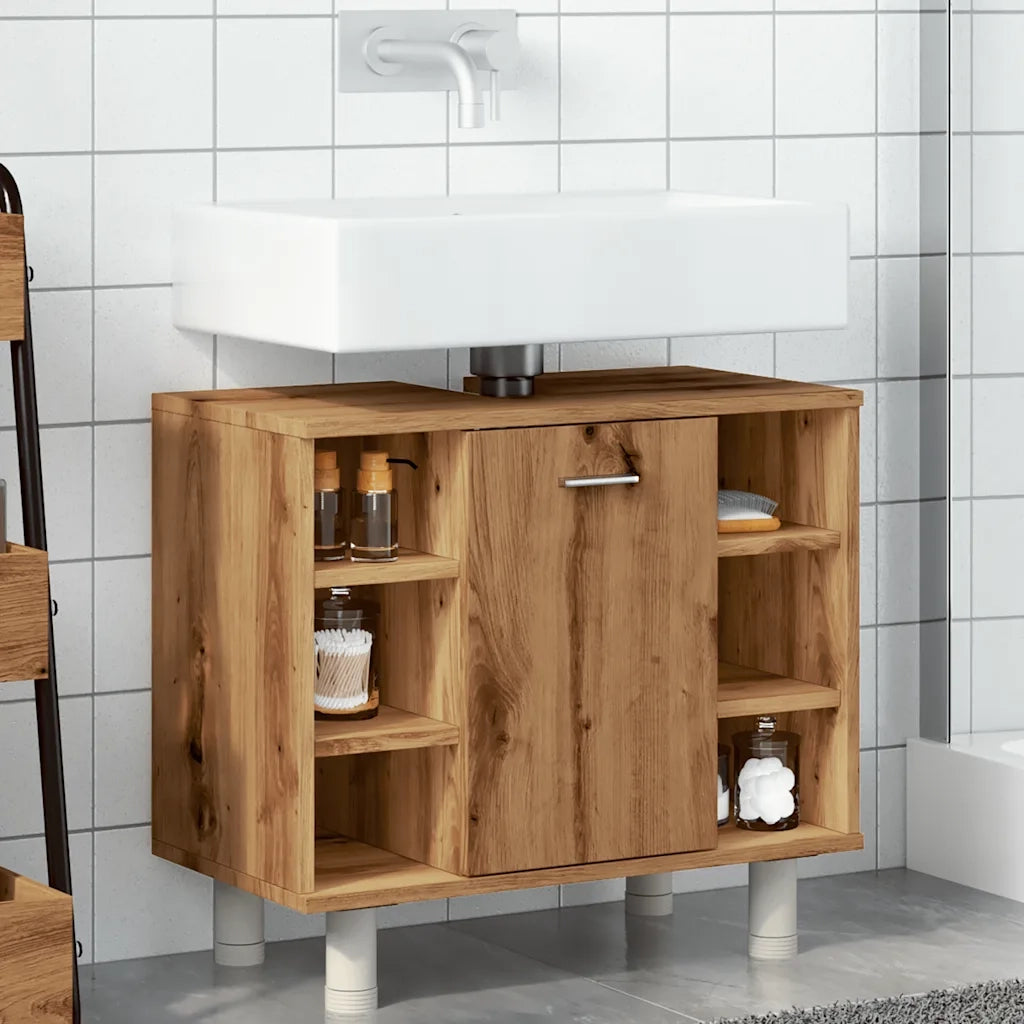 Armadietto Bagno | Armadio da bagno Artigianale 60x32x53,5 cm Legno Multistrato