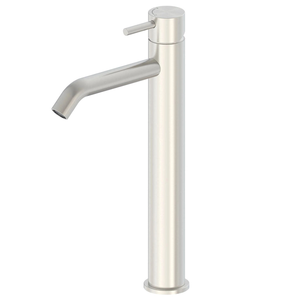 SINED Rubinetto miscelatore lavabo inox satinato in acciaio 316L modello LEVANTE Alto da 25 cm per bagni eleganti e funzionali