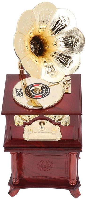 Cassetta Musicale Retro - Decorazione Tavola - Cassetta Musicale Decorativa - Brown - Cassetta Musicale Meccanica - Decorazione Tavola Accogliente - Adatta per.
