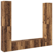 Mobili TV a Parete 6 pz | Armadietto TV | Mobile Porta TV Legno Vecchio Legno Multistrato