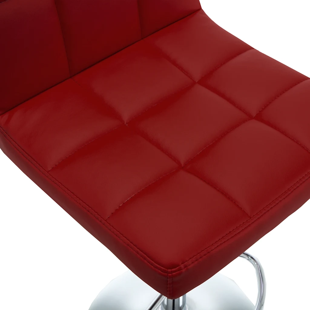 Sgabelli da Bar 2 pz Rosso Vino in Similpelle 323639