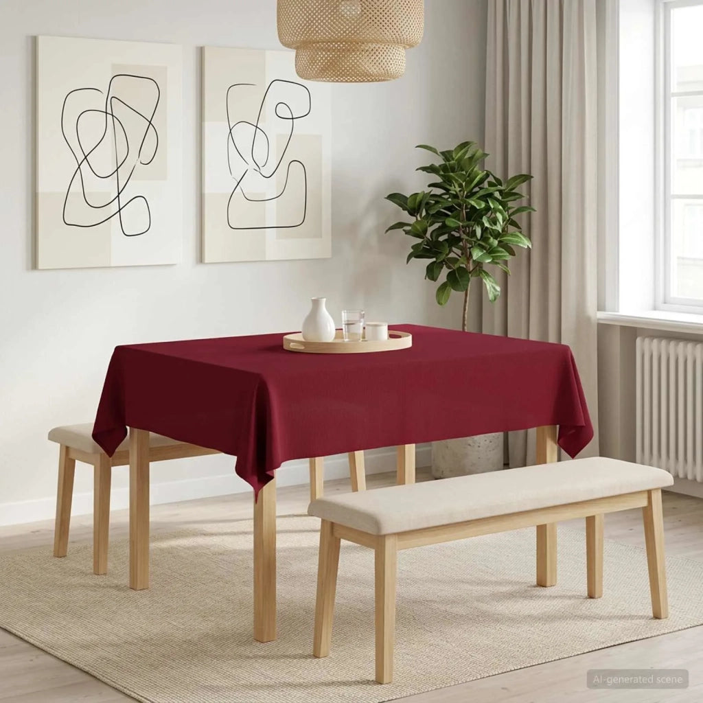 Tovaglia da Tavolo 5 pz Rettangolare Rosso Vino 110 x 140 cm 42040309