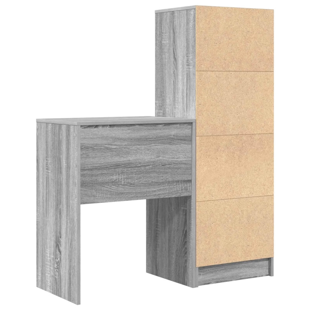 Scrivania con cassetto con lo scaffale 2 pcs Grigio Sonoma 3337302