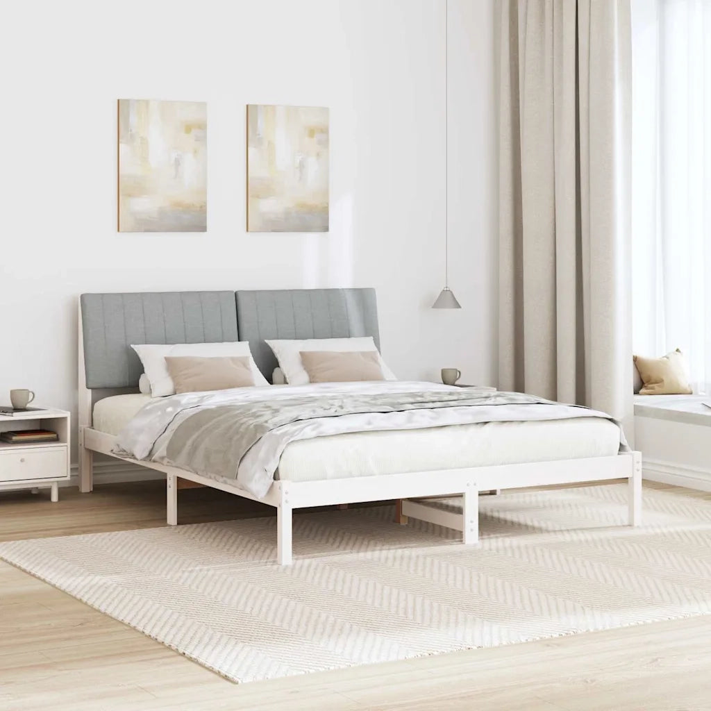 Struttura del letto Bianco 150 x 200 cm Pino massello 3394417