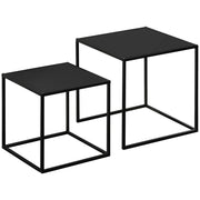 Tavolino da caff¨¨ ¨C Minimal ¨C nero, metallo, 40x40x40cm