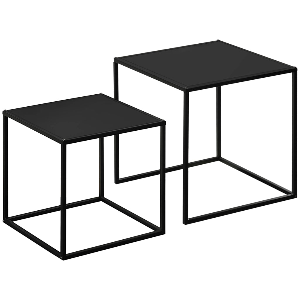 Tavolino da caff¨¨ ¨C Minimal ¨C nero, metallo, 40x40x40cm