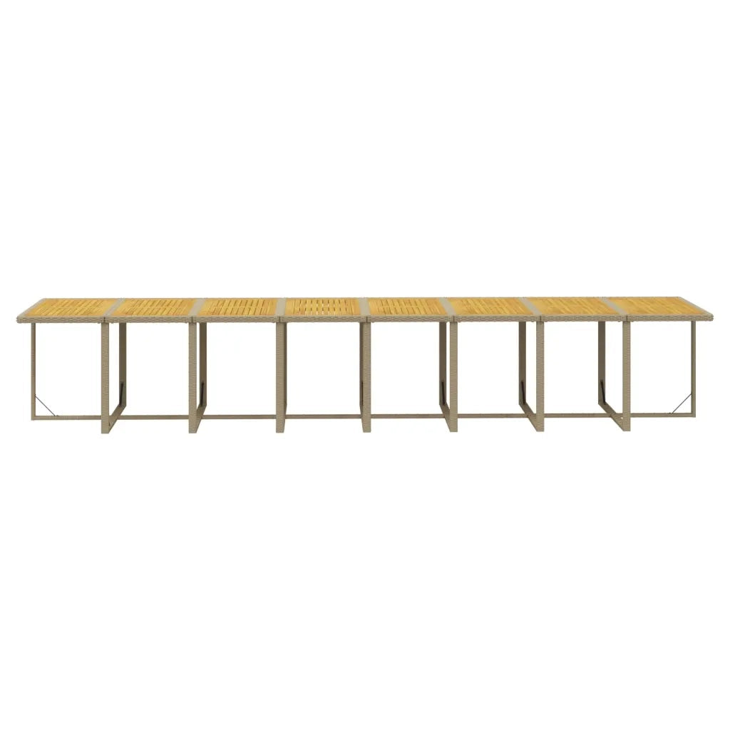 Set da Pranzo per Giardino 21pz con Cuscini in Polyrattan Beige 3095690