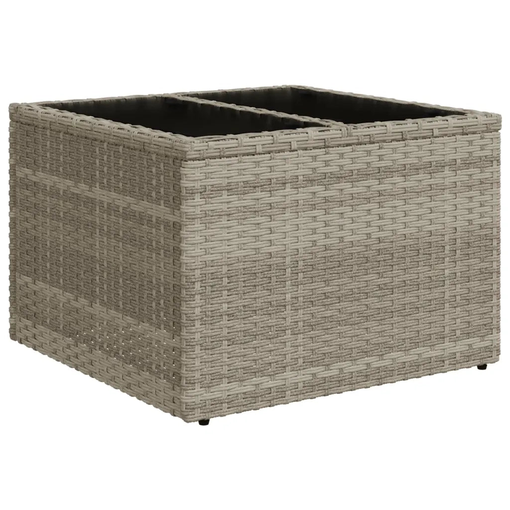 Set Divano Giardino 10 pz con Cuscini Grigio Chiaro Polyrattan