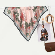 Sciarpa da donna in seta con motivo floreale vintage