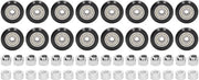 Kit di carruaggi a 48 pezzi - POM carruaggi - Diametro esterno 24 mm - Altezza 10 mm - Diametro interno 5 mm - Alta precisione di stampa - Pulegge per 3D printer