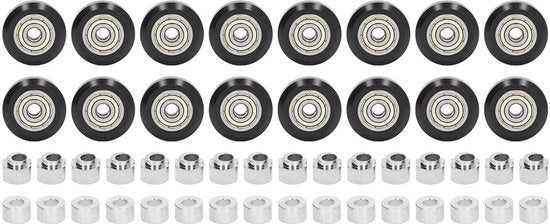 Kit di carruaggi a 48 pezzi - POM carruaggi - Diametro esterno 24 mm - Altezza 10 mm - Diametro interno 5 mm - Alta precisione di stampa - Pulegge per 3D printer