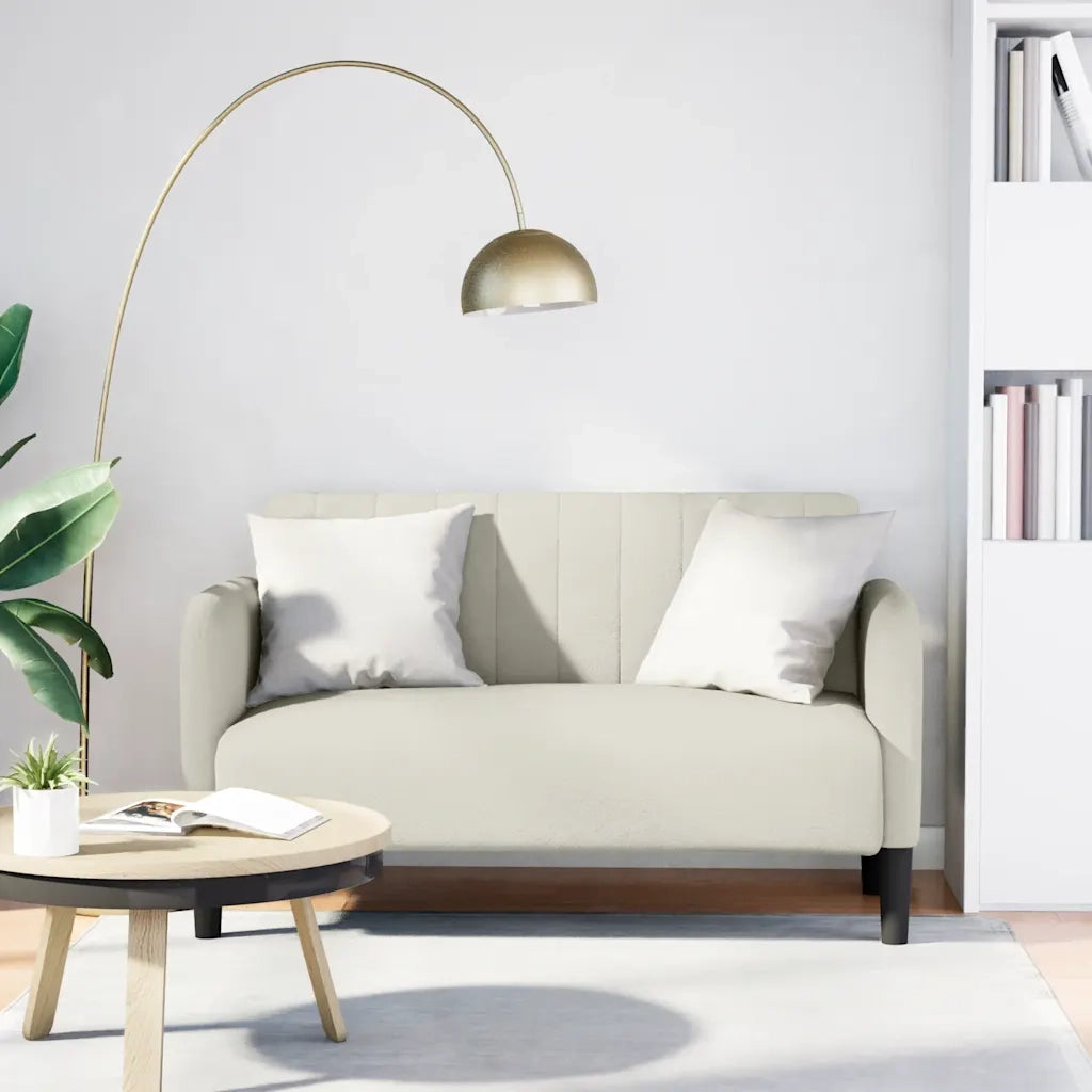 Divano Divanetto Crema 109 cm in Velluto 4100594