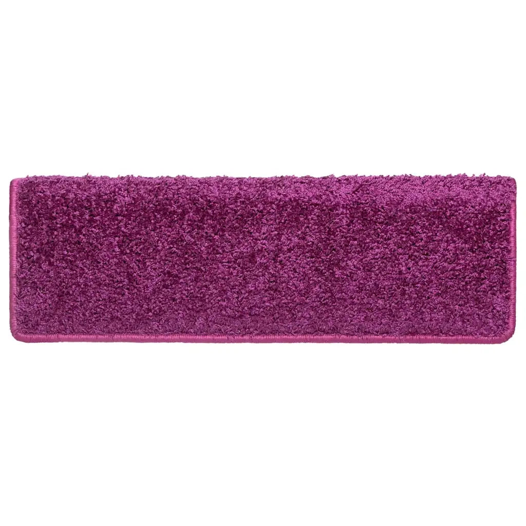 Tappetini per scale 10 pz 65x21x4 cm Viola Bordo rettangolare 149825