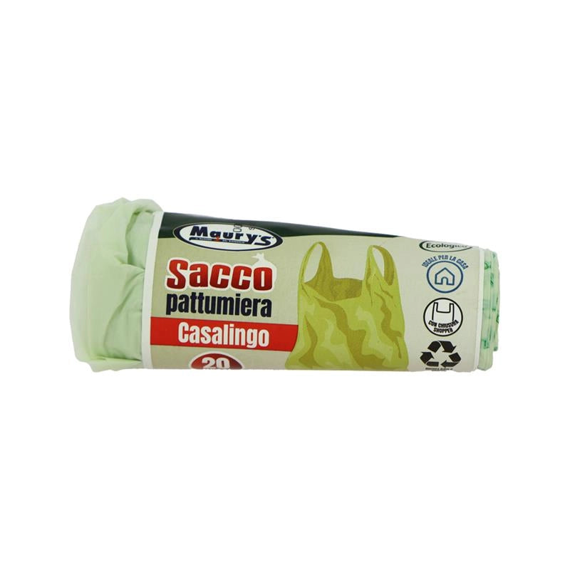 MAURY'S SACCHI PER PATTUMIERA 42X50CM IN ROTOLO DA 20 PEZZI MATERIALE BIODEGRADABILE
