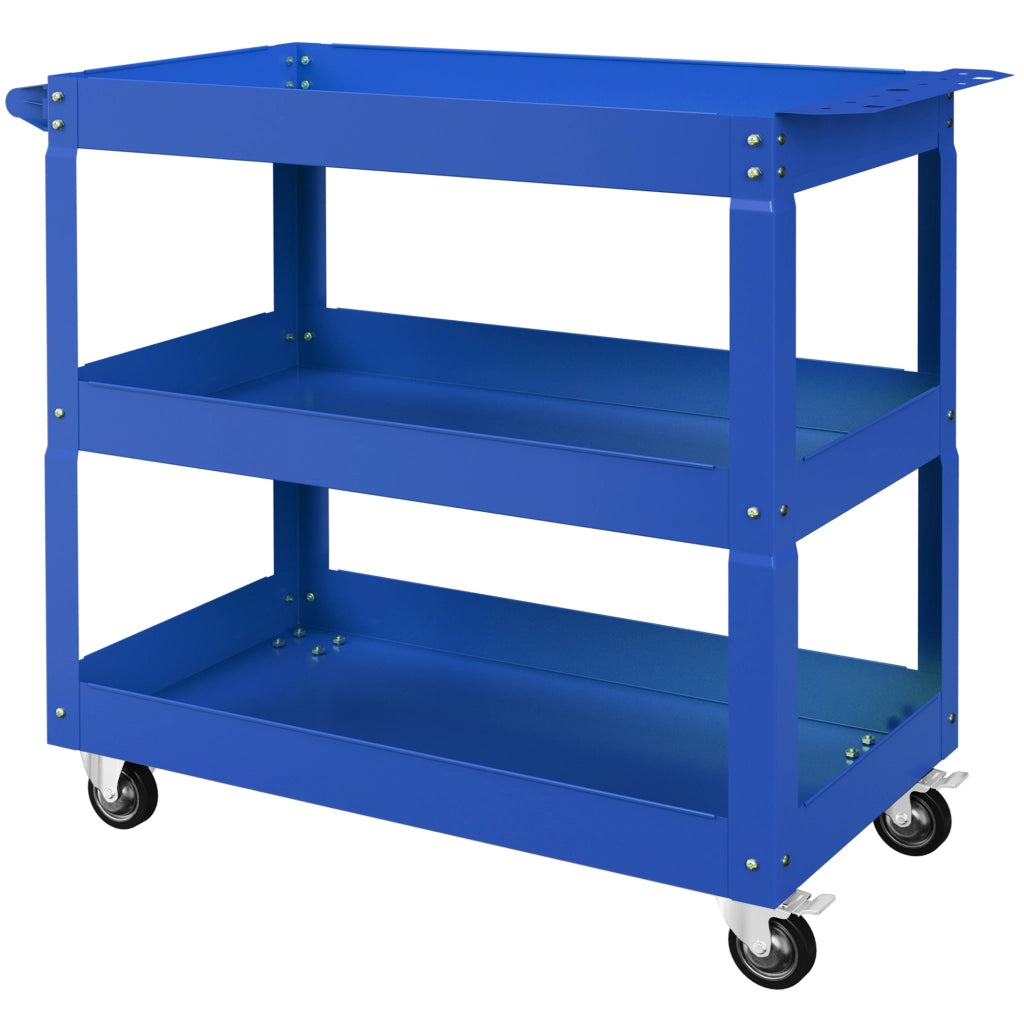 Carro con Cassetti e Ripiani in Acciaio ¨C Minimal ¨C 83x35,3x76 cm Blu