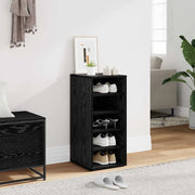Mobile per scarpe-Scarpiera Rovere Nero 32 x 35 x 70 cm Legno multistrato