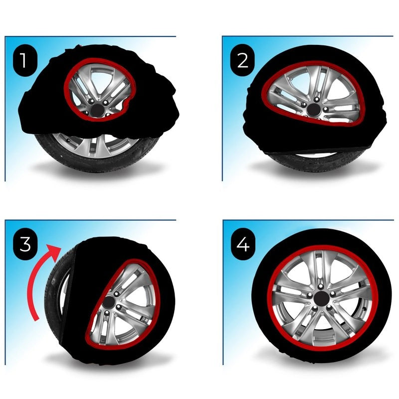 Calze da Neve Omologate Misura L per SUV Camper Auto 4x4 Veicoli Commerciali