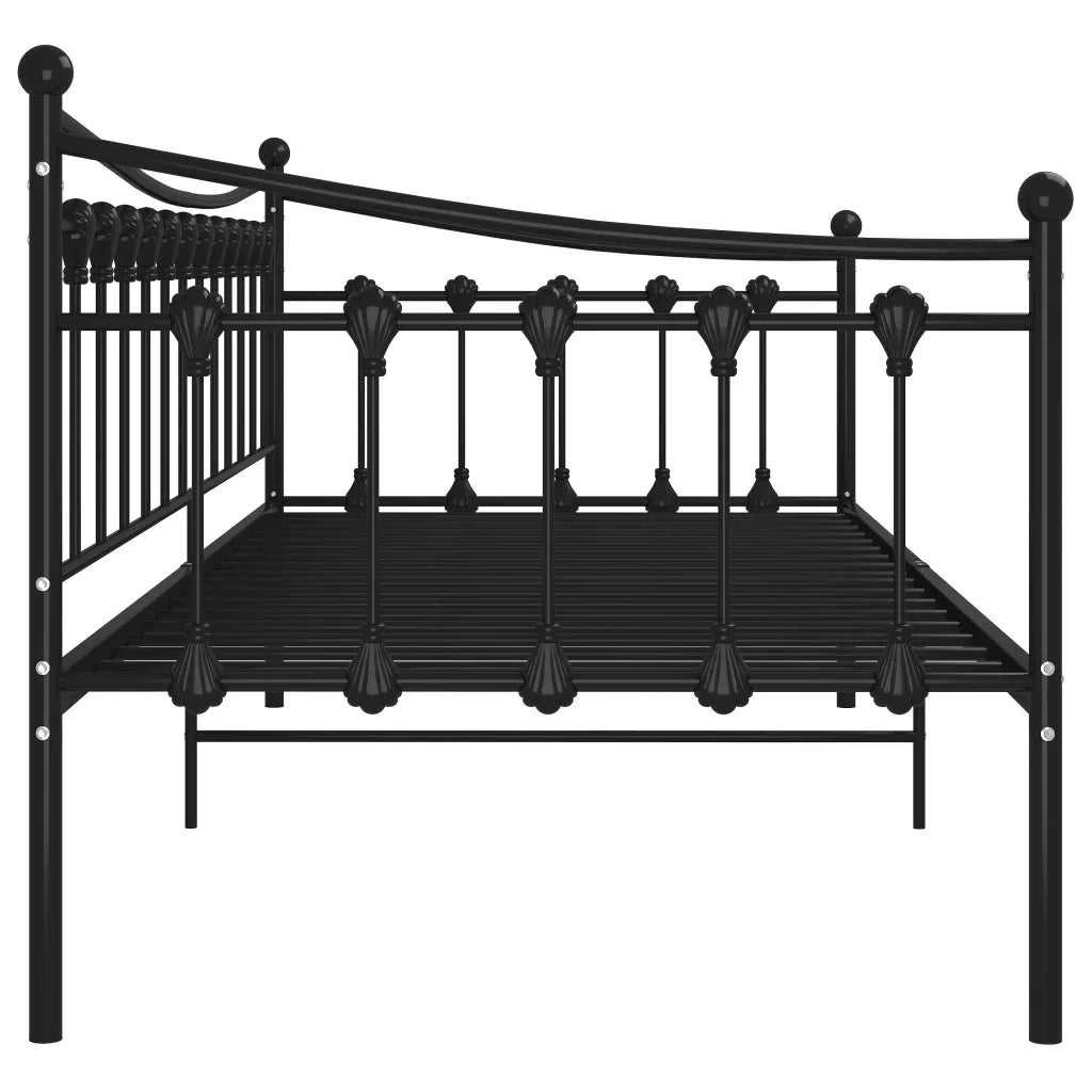 Telaio Divano Letto-Struttura Sofa Letto Nero in Metallo 90x200 cm 413934