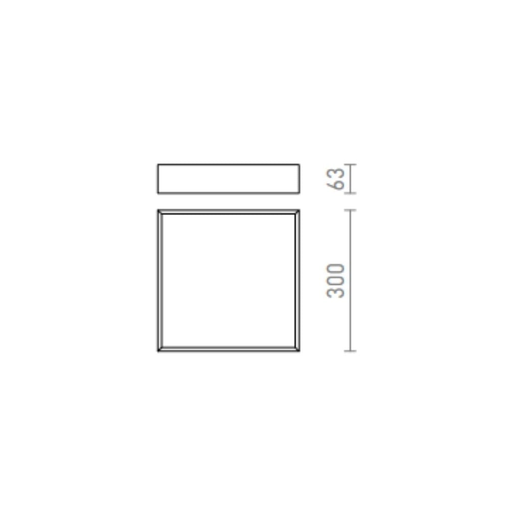 Plafoniera MERANO LED 30 da soffitto  cromo/acrilato opaco 230V LED 16W IP44  3000K
