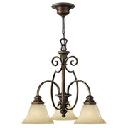 Lampadario Cello bronzo antico 3 luci E27 60W Hinkley