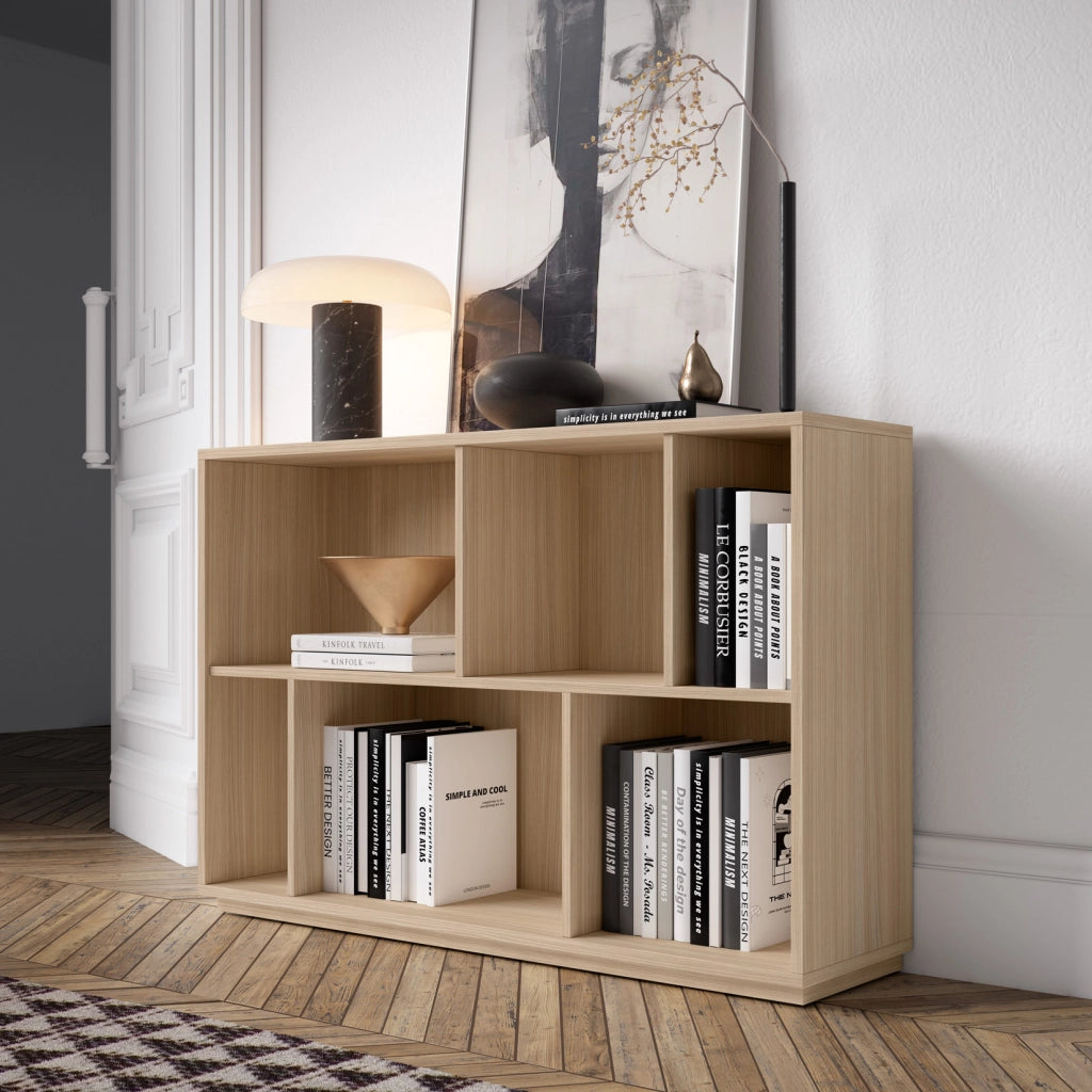Libreria Herdasa effetto noce chiaro 80x119x32