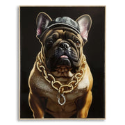 Stampa su Tela Cane 10, Multicolore, Legno, 62x4x82 cm
