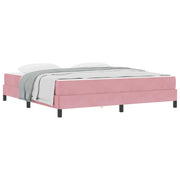 Letto matrimoniale | Letto per adulti | Letto a molle con materasso Rosa 180 x 200 cm Tessuto