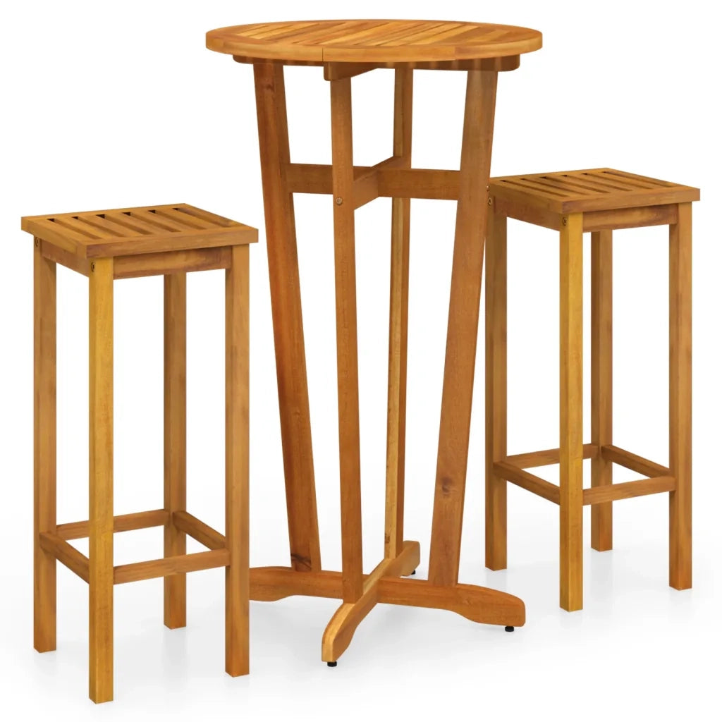 Set da Bar da Giardino 3 pz in Legno Massello di Acacia 3154384