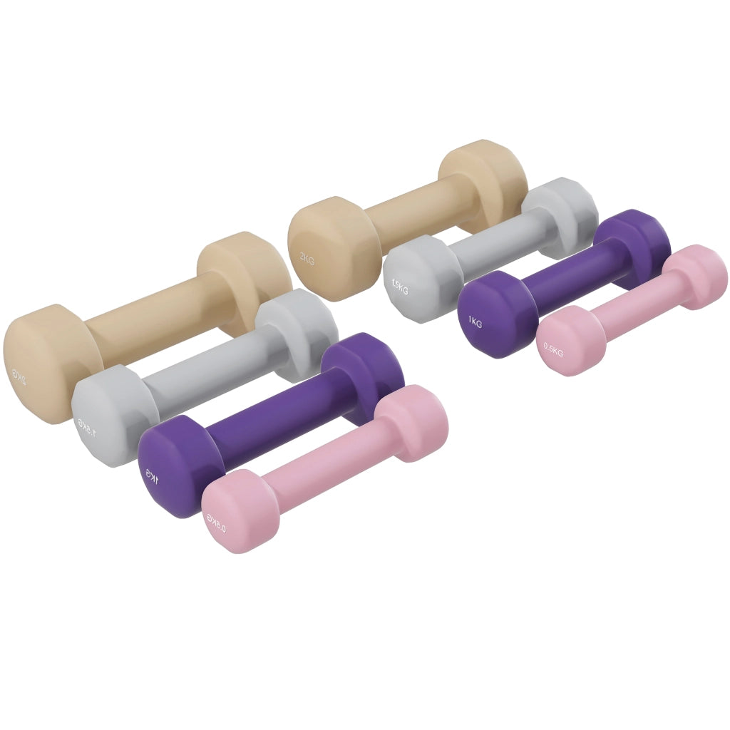 Set Manubri 10 Kg ¨C Xylo ¨C 0,5/1/1,5/2 Kg con Valigetta PU Multicolore