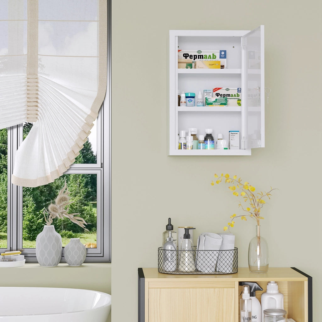 Armadietto da Bagno ¨C zephmum ¨C Bianco 30x46x14 cm