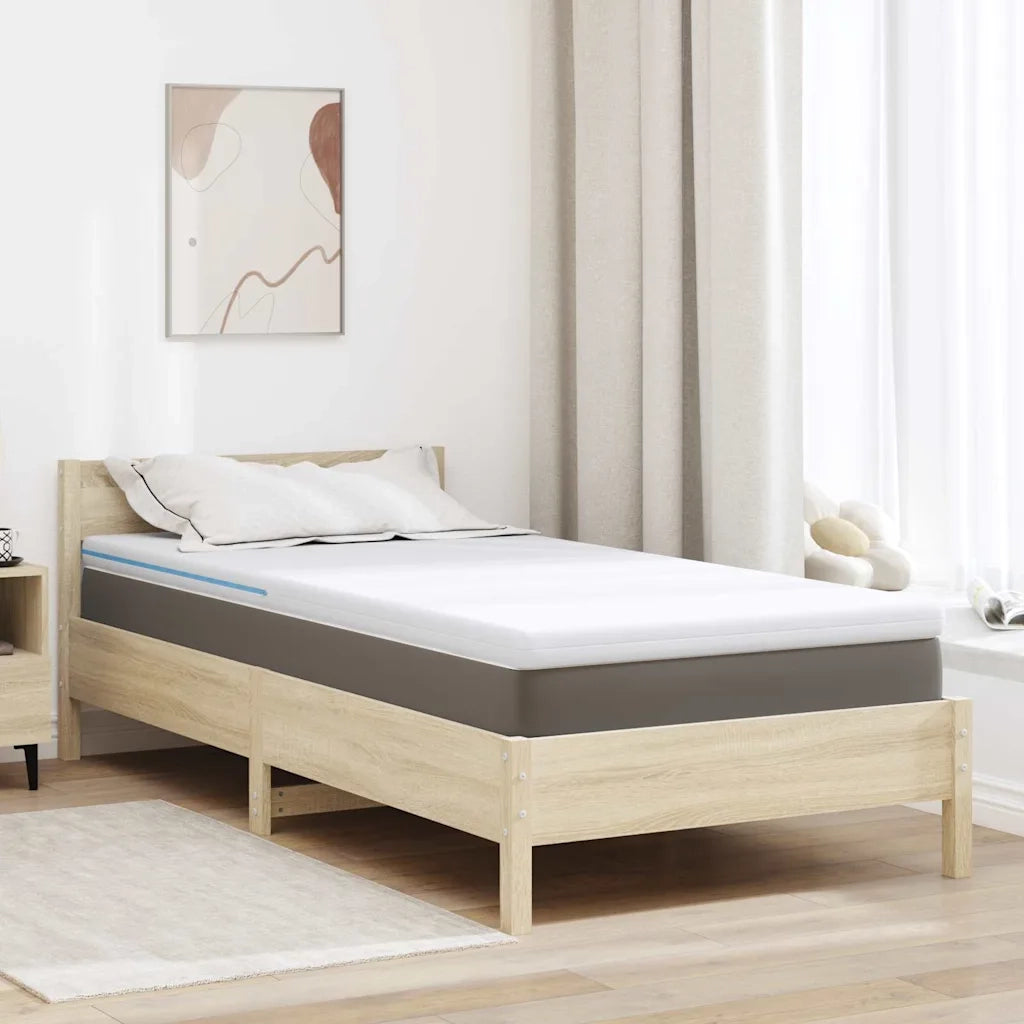 Topper per materasso Bianco 90 x 190 cm Tessuto Jacquard CFW2956709