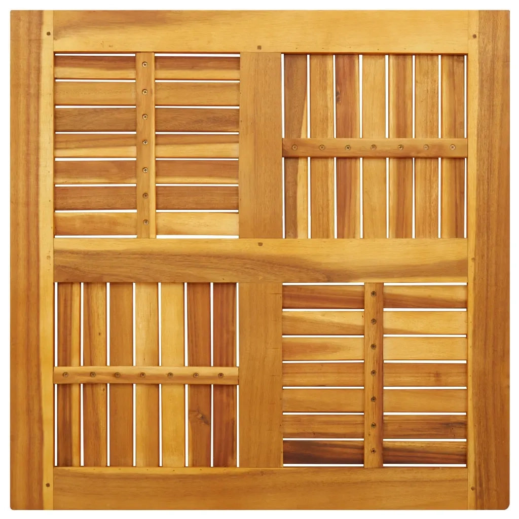 Piano per Tavolo 80x80x2,2 cm Quadrato Legno Massello di Faggio 4004256