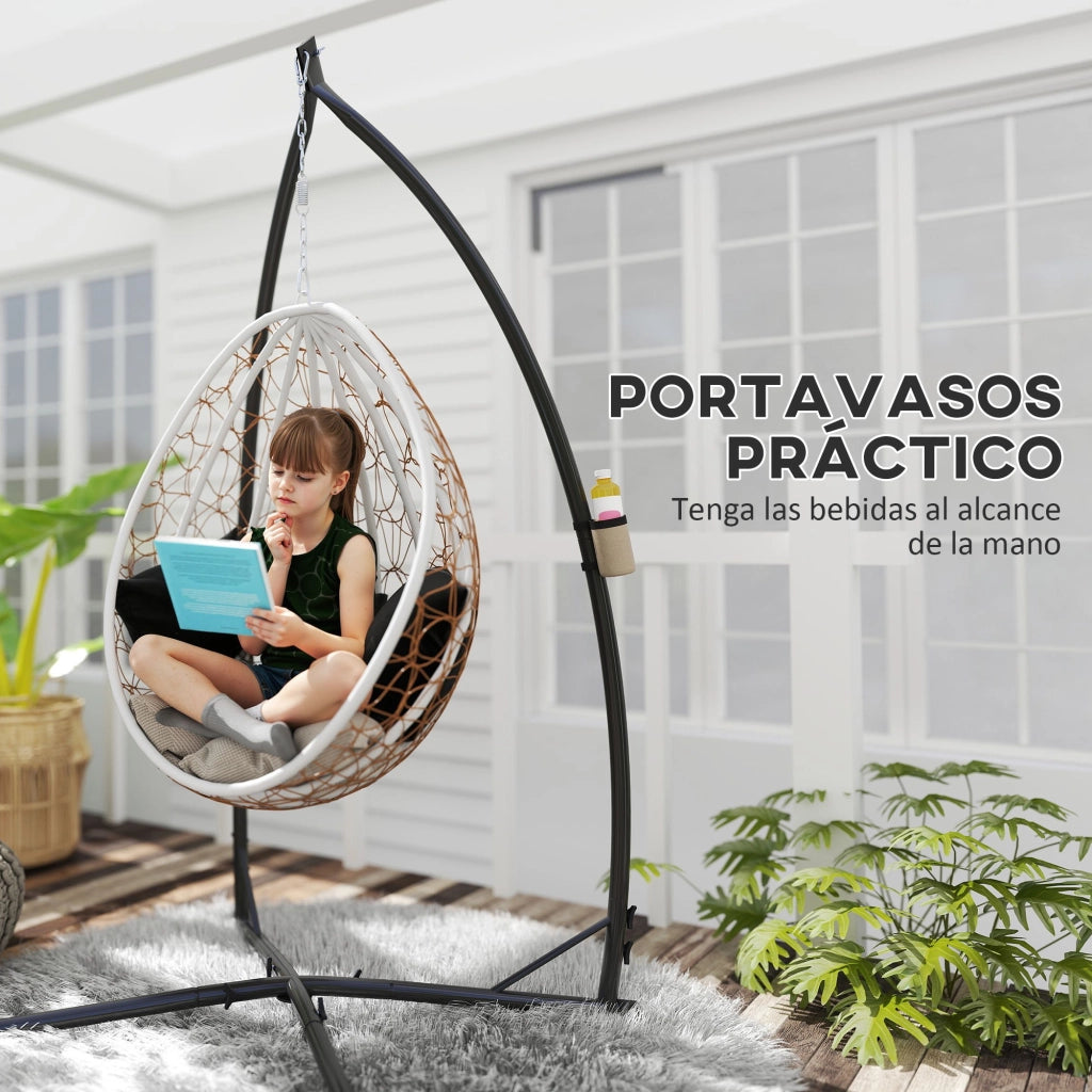 Sedia a Sospensione ¨C Minimal ¨C Nero, Acciaio