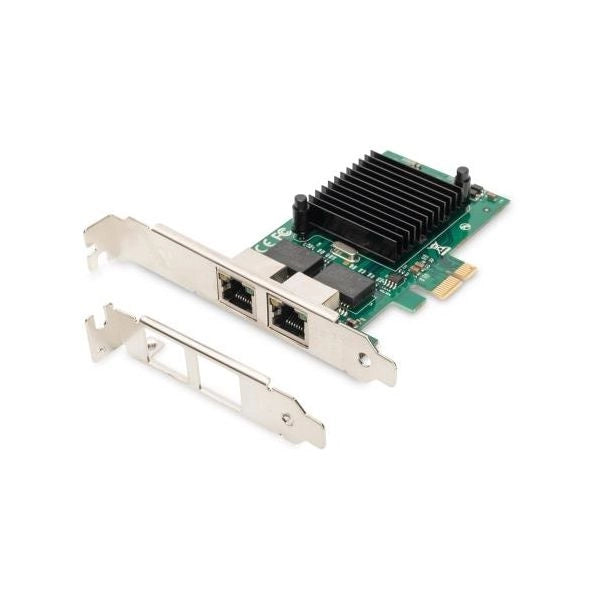 Scheda di rete digitus gigabit ethernet pci express network card, 2 porte 1gbe - DN10132