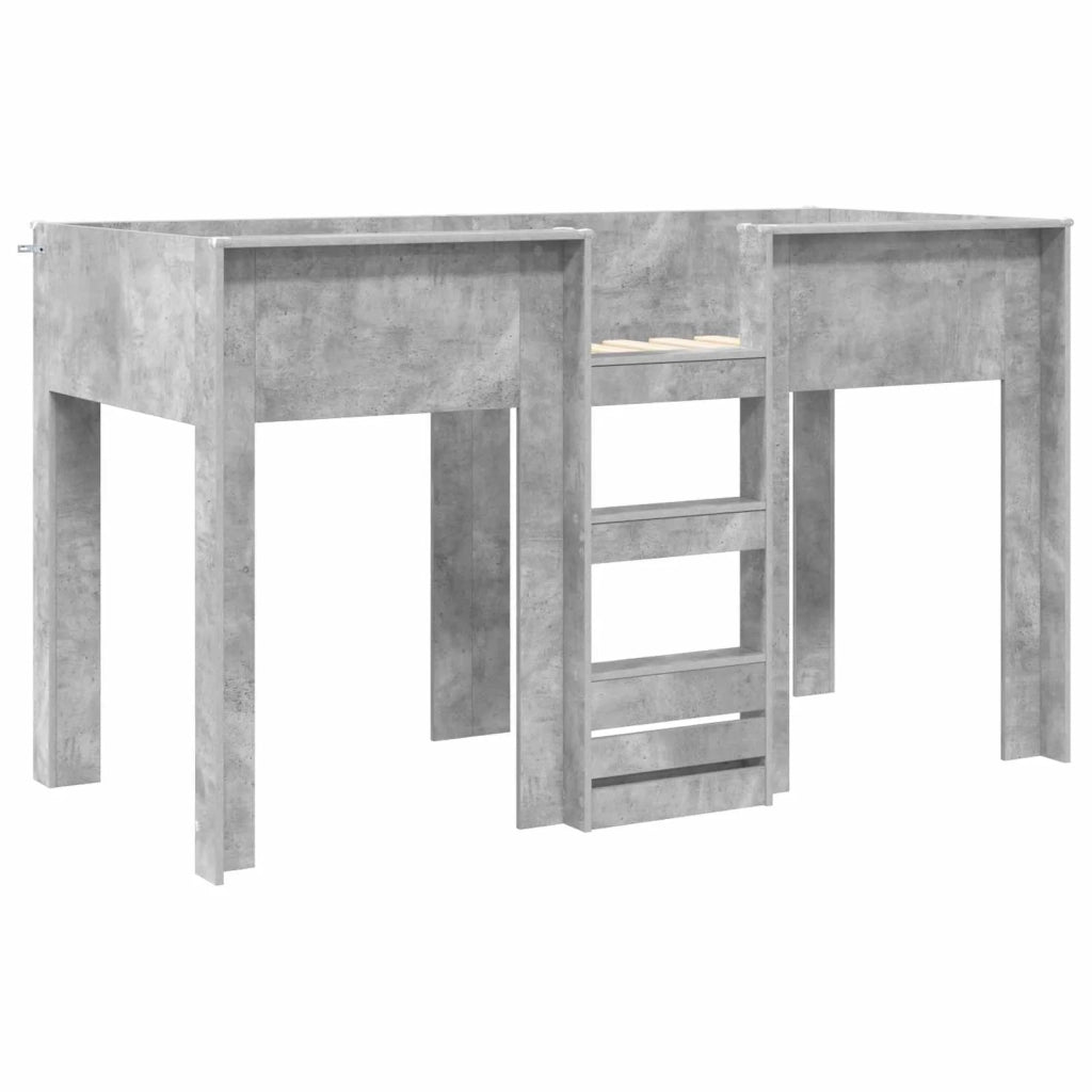 Letto a Castello per Bambini | Letto Infantile | Lettino Grigio cemento 75 x 190 cm