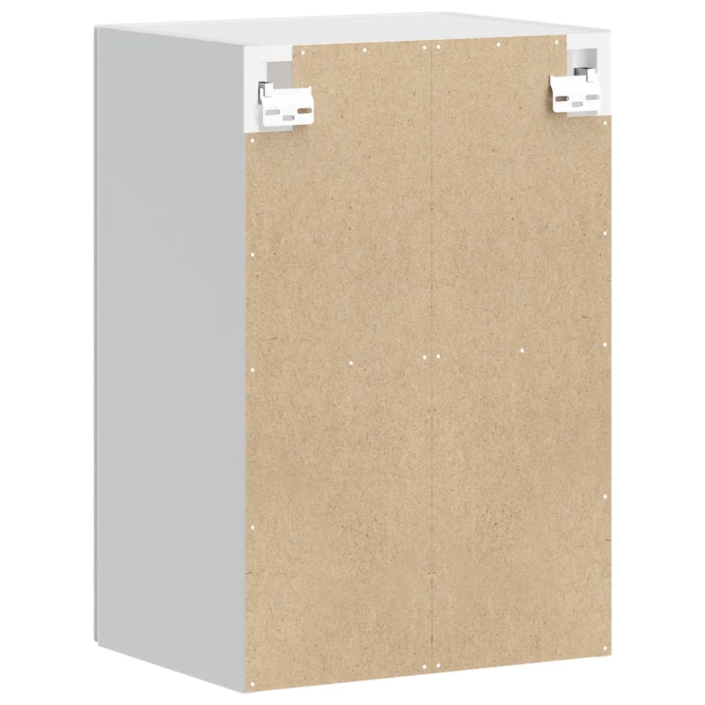 Pensile da Cucina con Porta in Vetro-Mobile Cucina da Parete Porto Bianco 760033