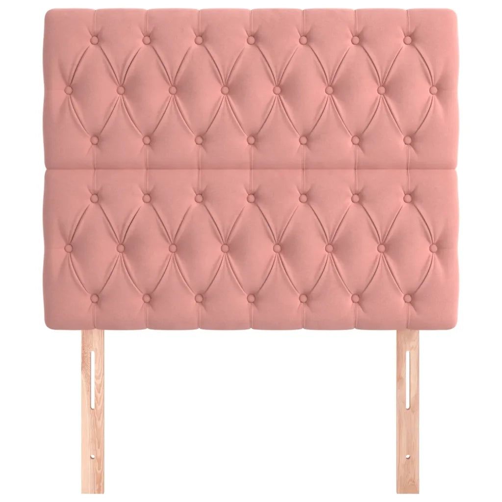 Testiera | Testata Rosa 100x7x118/128 cm Velluto