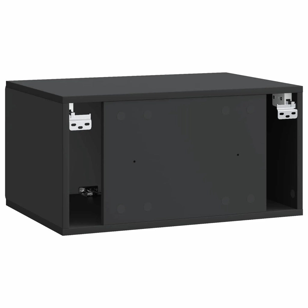 Mobile Porta TV da Muro-Credenza per TV sospesa Nero 59,5 x 41 x 30 cm 368975